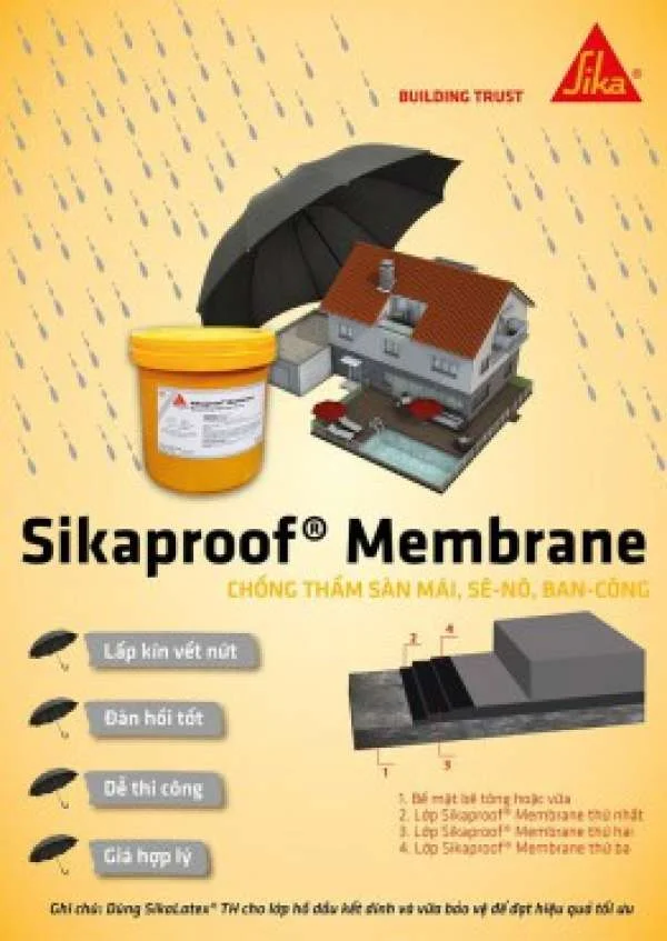 SIKAPROOF MEMBERANE MÀNG CHỐNG THẤM CHẤT LƯỢNG TỐT