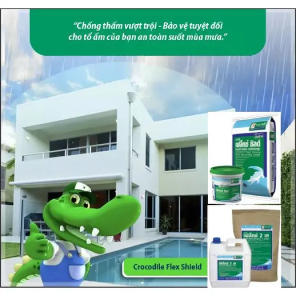 Keo chống thấm nền gạch Crocodile bảo vệ công trình hiệu quả